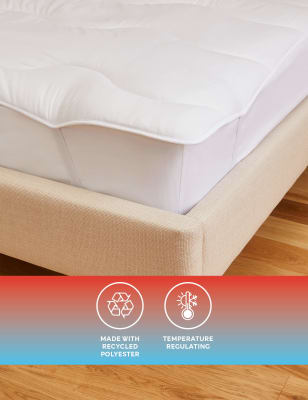 Body Sensor Body Temperature Control Mattress Enhancer - SGL - White, White