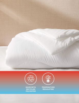 Body Sensor Body Temperature Control 7.5 Tog Duvet - SGL - White, White