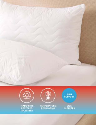 Body Sensor 2pk Body Temperature Control Firm Pillows - White, White