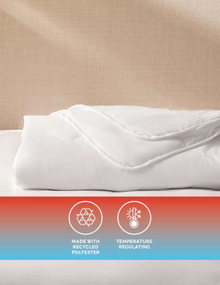 Body Sensor Body Temperature Control 1 Tog Duvet - 6FT - White, White