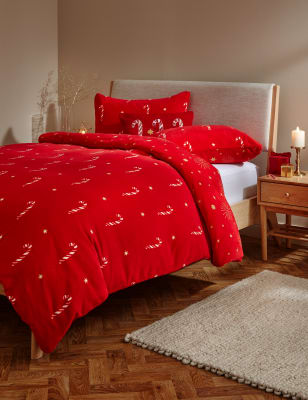 

Fleece Candy Cane Bedding Set - Red Mix, Red Mix