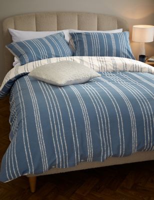 Pure Brushed Cotton Stripe Bedding Set
