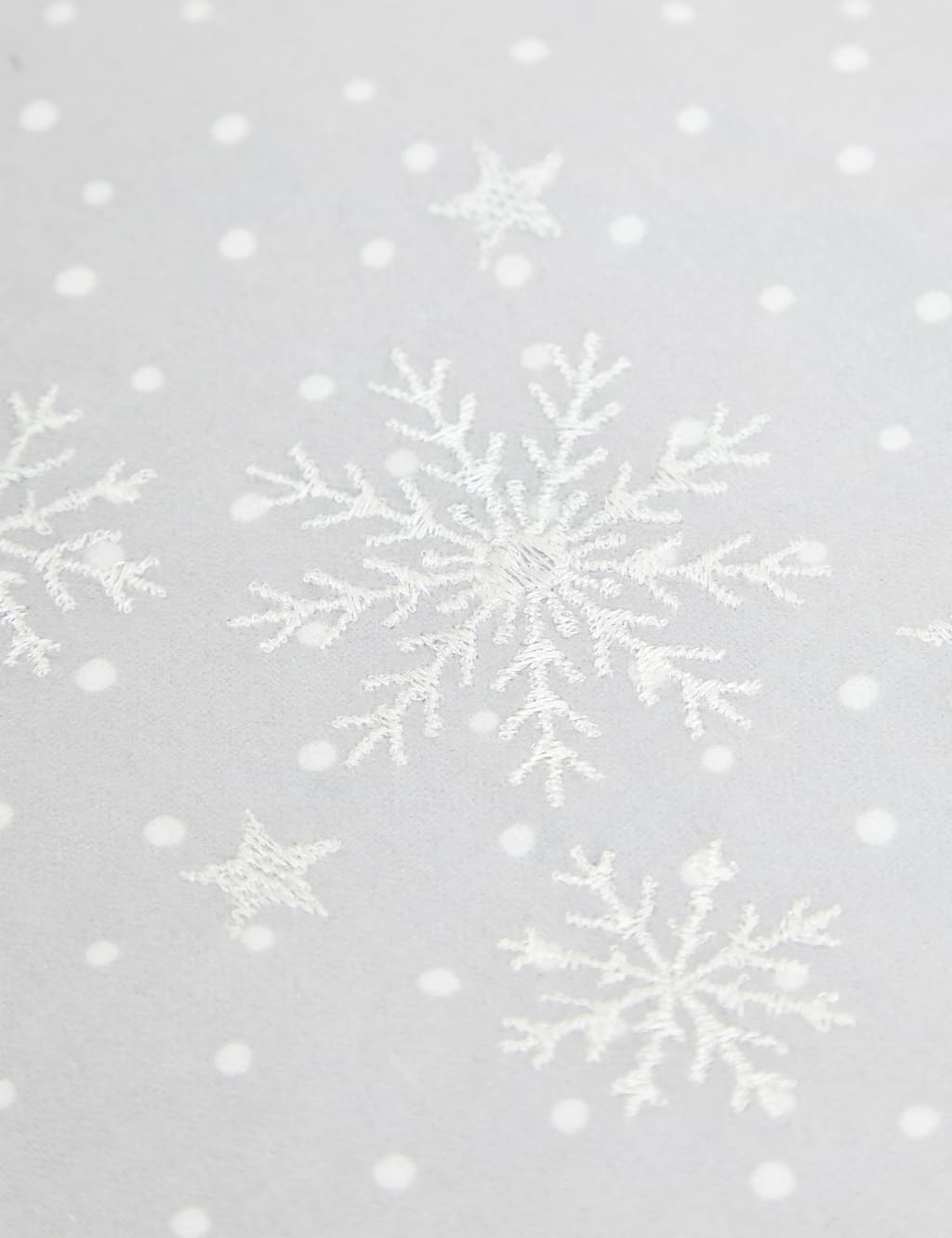 Pure Brushed Cotton Snowflake Embroidered Bedding Set image 6