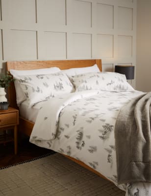 

M&S Collection Pure Brushed Cotton Woodland Deer Bedding Set - Grey Mix, Grey Mix