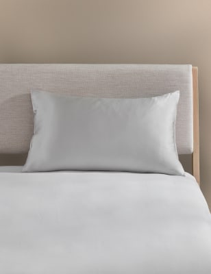

M&S Collection Funda de almohada 100% seda - Gris Claro, Gris Claro