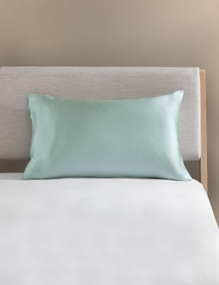 

M&S Collection Funda de almohada 100% seda - Verde Menta, Verde Menta