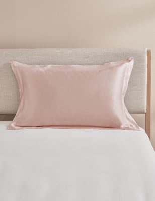 

M&S Collection Funda de almohada Oxford 100% seda - Rosa Palo, Rosa Palo