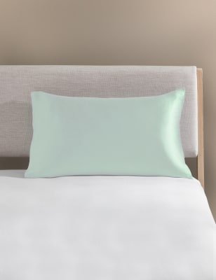 

M&S Collection Funda de almohada 100% seda - Verde Suave, Verde Suave