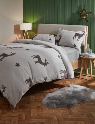 

Fleece Winter Stag Bedding Set - Grey Mix, Grey Mix