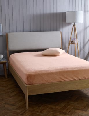 

Sábana bajera profunda polar con diseño de osito - Blush, Blush