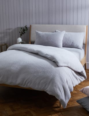 

2er-Pack Kissenbezüge aus Teddy-Fleece - Grau, Grau