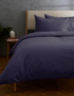 

M&S Collection Pure Brushed Cotton Bedding Set - Midnight Navy, Midnight Navy