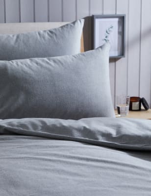 

Bettwäscheset aus reiner, gebürsteter Baumwolle - Grey Marl, Grey Marl