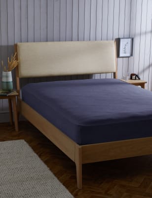 

Pure Brushed Cotton Fitted Sheet - Midnight Navy, Midnight Navy