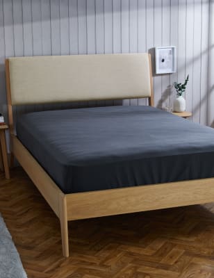 

Pure Brushed Cotton Deep Fitted Sheet - Charcoal, Charcoal