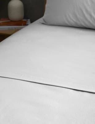 

Brushed Cotton Flat Sheet - Silver Grey, Silver Grey