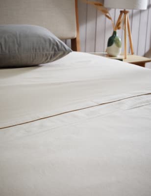 

Pure Brushed Cotton Flat Sheet - Sand, Sand