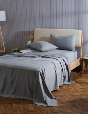 

M&S Collection Sábana encimera 100% algodón cepillado - Grey Marl, Grey Marl