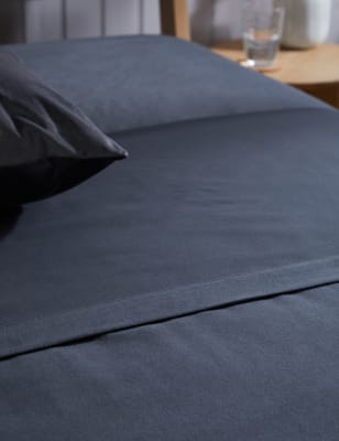 

Pure Brushed Cotton Flat Sheet - Charcoal, Charcoal