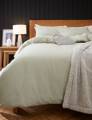 

M&S Collection Pure Brushed Cotton Bedding Set - Sage, Sage