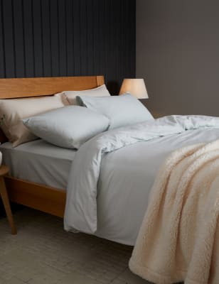 

M&S Collection Pure Brushed Cotton Bedding Set - Duck Egg, Duck Egg