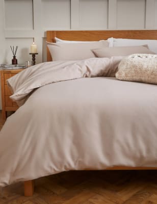 

M&S Collection Pure Brushed Cotton Bedding Set - Biscuit, Biscuit