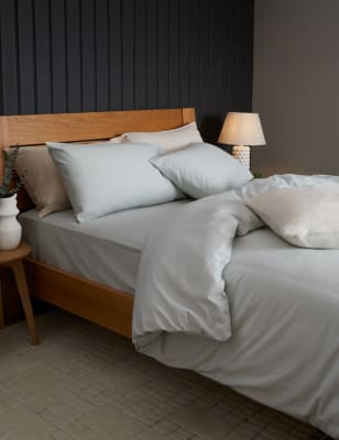 

M&S Collection Pure Brushed Cotton Fitted Sheet - Duck Egg, Duck Egg