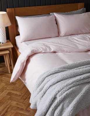 

M&S Collection Pure Brushed Cotton Deep Fitted Sheet - Blush, Blush