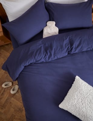 

M&S Collection Pure Brushed Cotton Deep Fitted Sheet - Midnight Navy, Midnight Navy