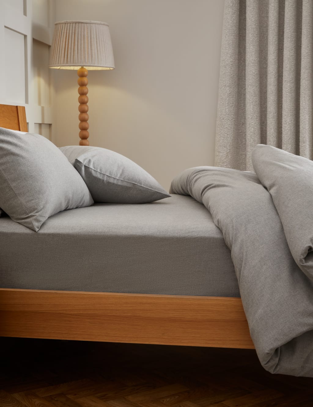 Pure Brushed Cotton Deep Fitted Sheet image 3
