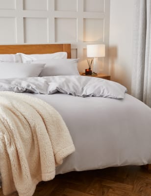 

M&S Collection Pure Brushed Cotton Extra Deep Fitted Sheet - Silver Grey, Silver Grey