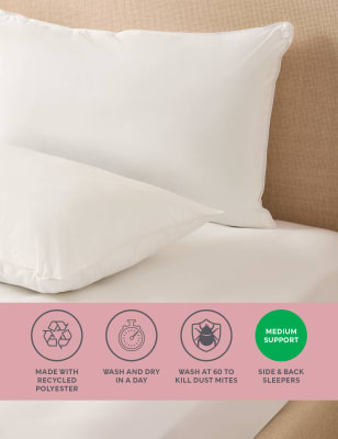 2pk Supremely Washable Medium Pillows