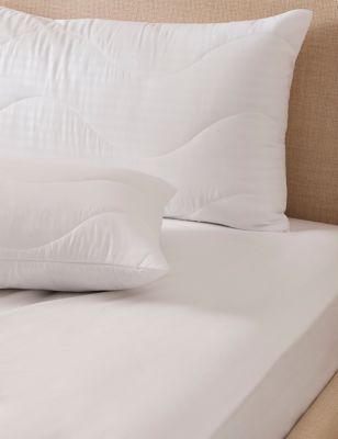 M&S 2pk Supremely Washable Pillow Protectors - White, White