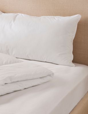 M&S Supremely Washable Medium King Size Pillow - White, White