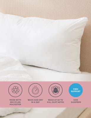 

Almohada Supremely Washable de dureza firme tamaño kingsize - Blanco, Blanco