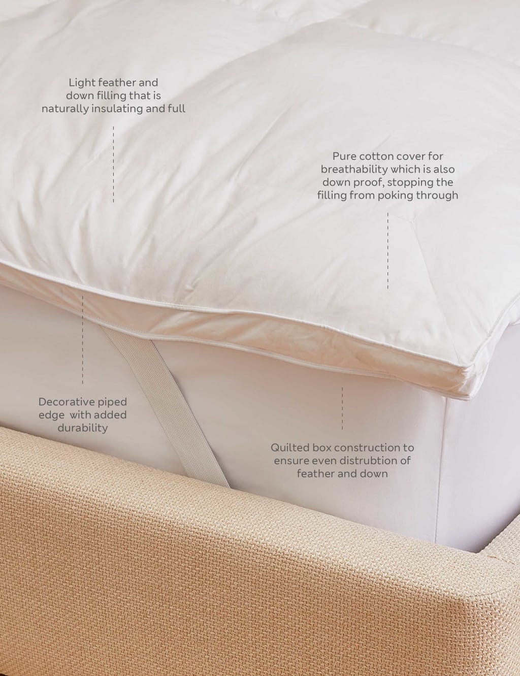 Duck Feather & Down Mattress Topper image 6
