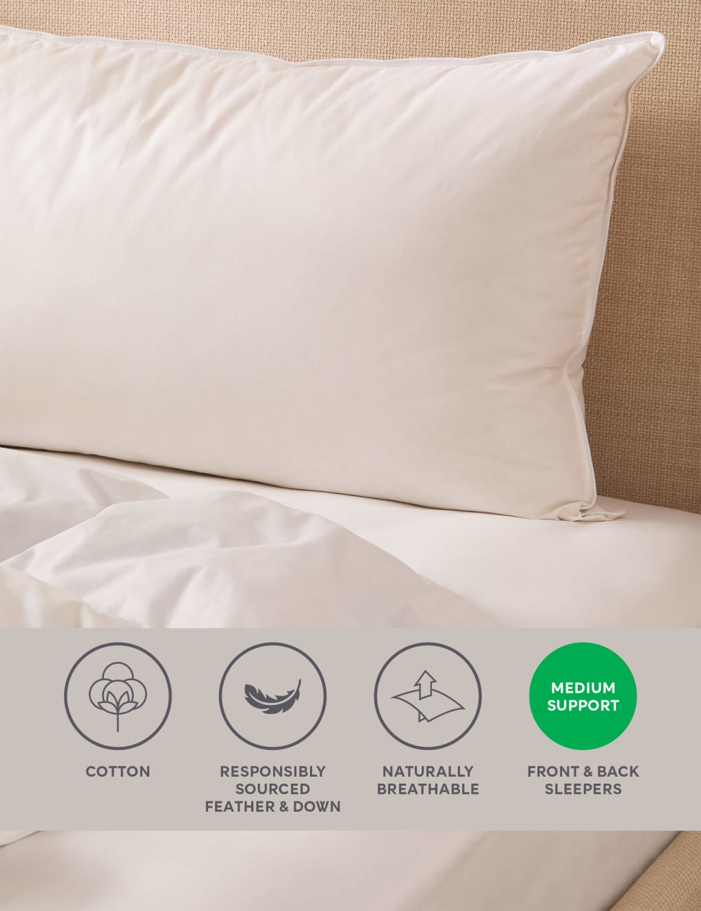 Pillows Synthetic, Goose Down & Feather Pillows M&S