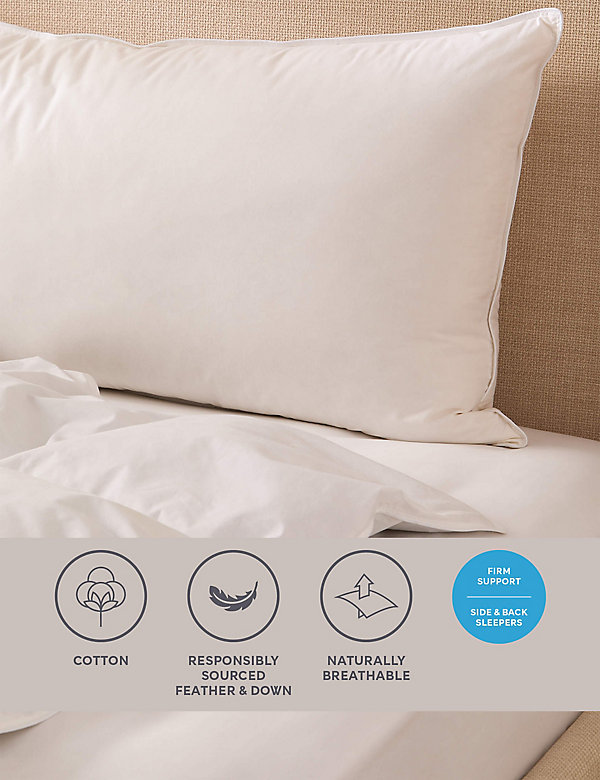 Duck Feather & Down Firm King Size Pillow - FI