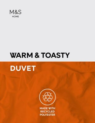 M&S Warm & Toasty 10.5 Tog Duvet - SGL - White, White