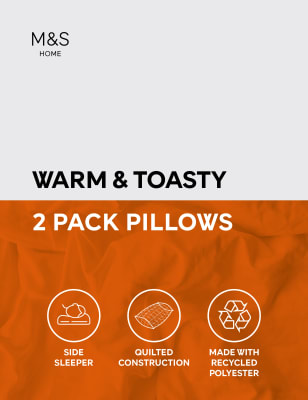 2er-Pack feste Kissen „Warm & Toasty“ - AT