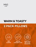 2er-Pack feste Kissen „Warm & Toasty“