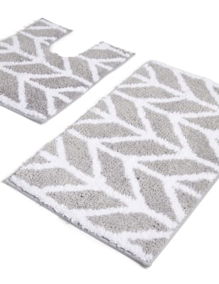 Modern Geo Bath & Pedestal Mats | M&S