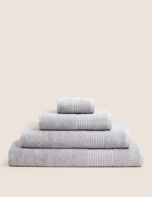 M&S Everyday Egyptian Cotton Towel - HAND - Silver Grey, Silver Grey,Duck Egg