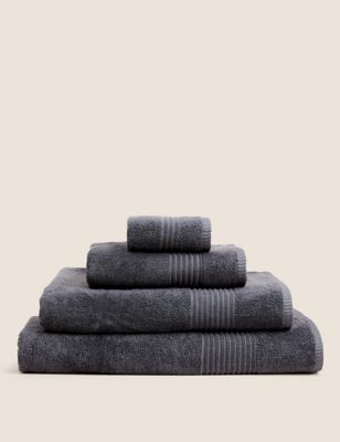 M&S Everyday Egyptian Cotton Towel - HAND - Charcoal, Charcoal