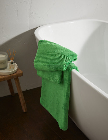 M&S Collection Egyptian Cotton Luxury Towel - Bath - Pea Green, Pea Green