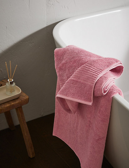 M&S Collection Egyptian Cotton Luxury Towel - Guest - Rose, Rose
