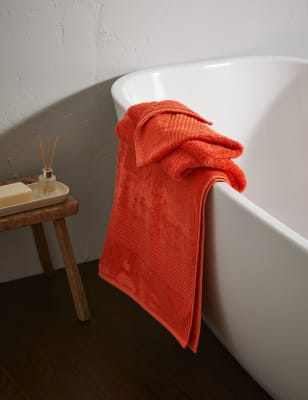 Orange and blue clearance bath towels