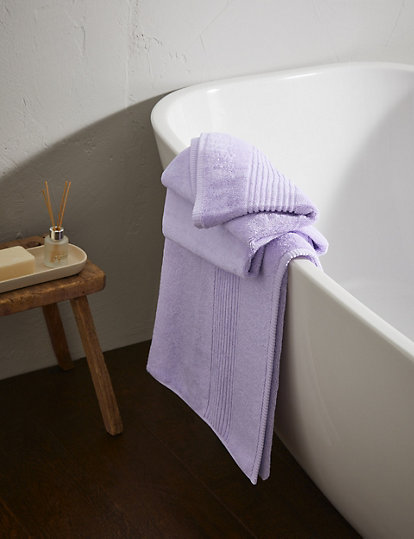 M&S Collection Egyptian Cotton Luxury Towel - Guest - Pale Lilac, Pale Lilac