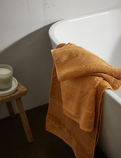 M&S Collection Egyptian Cotton Luxury Towel - Bath - Topaz, Topaz