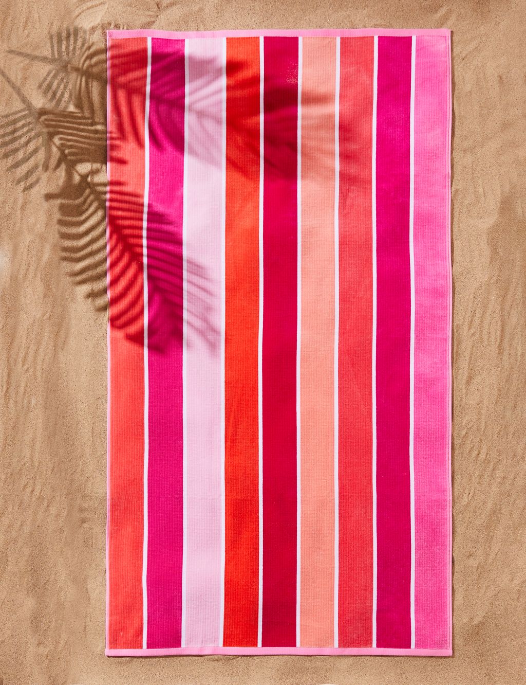 Pure Cotton Sand Resistant Striped Beach Towel image 1